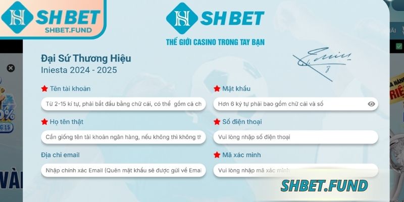 Đăng Ký SHbet Chuẩn Nhất 2025: Cách Tạo Tài Khoản Nhanh 1 Các bước nhanh chóng để đăng ký SHbet